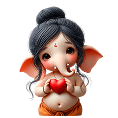 Cute Lord Ganesha say hello (big)