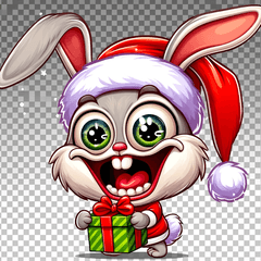 Crazy Rabbit Christmas Emotions