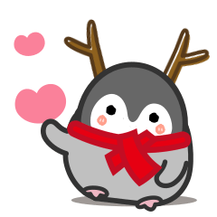 Cute penguin's sticker 2