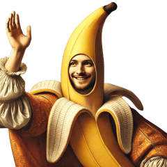 Banana Costume Renaissance Sticker