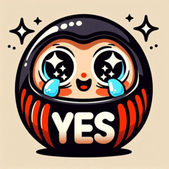 Teary Daruma Stickers@SFW