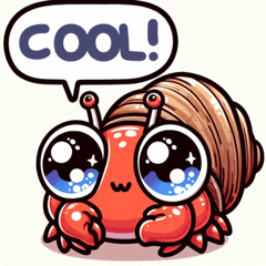 Teary Hermit Crab Stickers@SFW