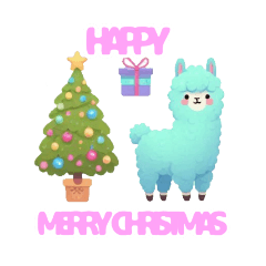 Christmas with all the alpaca friends