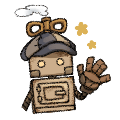 Steam engine robot sticker