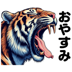 Powerful tiger's cheerful daily life