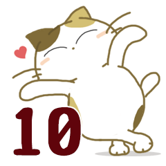 sticker calico cat10