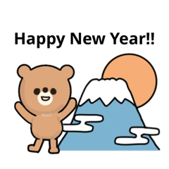 Bear's stickers for New year.