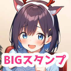 クリスマスセーターの悪魔女子BIGスタンプ