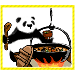 Daily use panda sticker