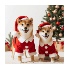 [For arrangement]Santa costume Shiba Inu