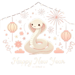 Graceful New Year Snake Illustration