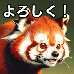 talkative red panda sticker