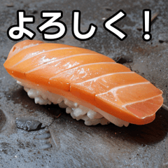 talking salmon sushi sticker