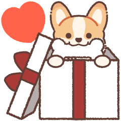 Expressing Gratitude! Corgi Sticker