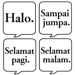 INDONESIA SIMPLE SPEECH BUBBLE