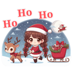 Little girl pigtails:X'mas&New Year(ENG)