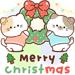 The cutest two cats: Christmas-New Year