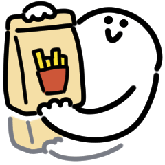 Smiling fast food Sticker