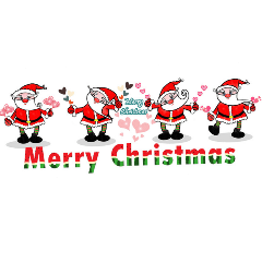 Shirley created merry Xmas stickers