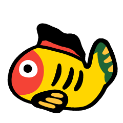 Local toy yellow crucian carp sticker