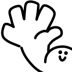 微笑石頭剪刀布貼紙