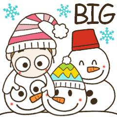 Winter! Snowman! Big Sticker