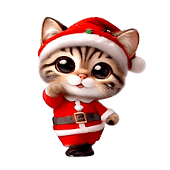 Dance Mania Animals - XMAS-Tabby Cat