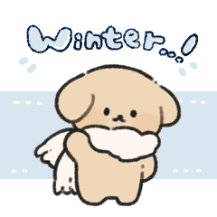 Winter dog stickers for everyday use