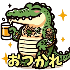 Tattooed crocodile daily sticker