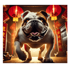 British bulldog celebrates New Year