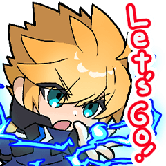 Azure Striker GUNVOLT Cozy Stickers EN