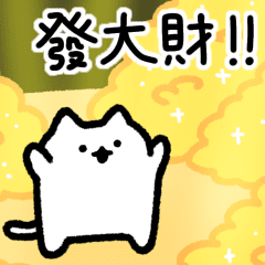 white cat Lunar New Year