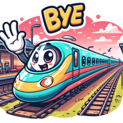 Clumsy Bullet Train Stickers@SFW