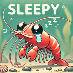 Tearful Freshwater Shrimp Stickers2@SFW