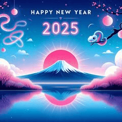 Happy New Year Neon Color Stickers