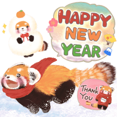 Red panda Pohe Winter/Christmas/New Year