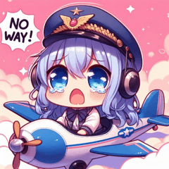 Tearful Airplane Stickers@SFW