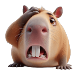 Bucktooth Capybara Funny Confession