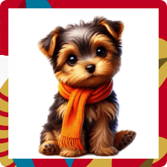 Yorkshire Terrier New Year's Greetings