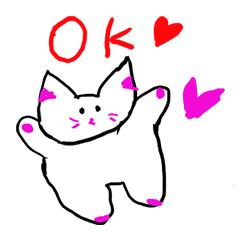 A child's drawing of a cat