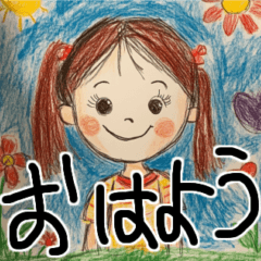 幼稚園児の描いた絵で日常会話