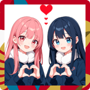 Happy New Year BIG Stickers Girls 2025