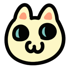 Moving cat face sticker