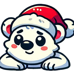 Polar Bear Stickers: Festive Fun x4!