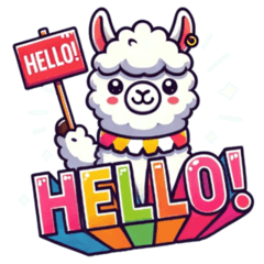 Cheerful Alpaca Stickers Collection