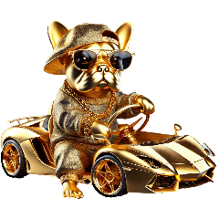 Golden Frenchie for Good Luck