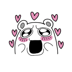 表情豊かな白熊