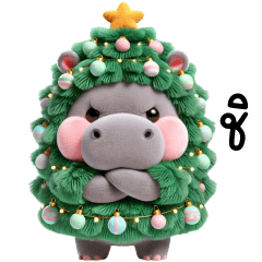 Little Hippo christmas tree costume