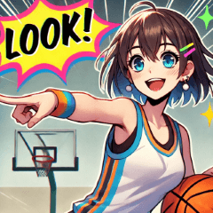 Cute Basketball Girl (Short Hair) 1