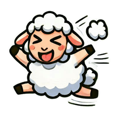 The cute sheep is here